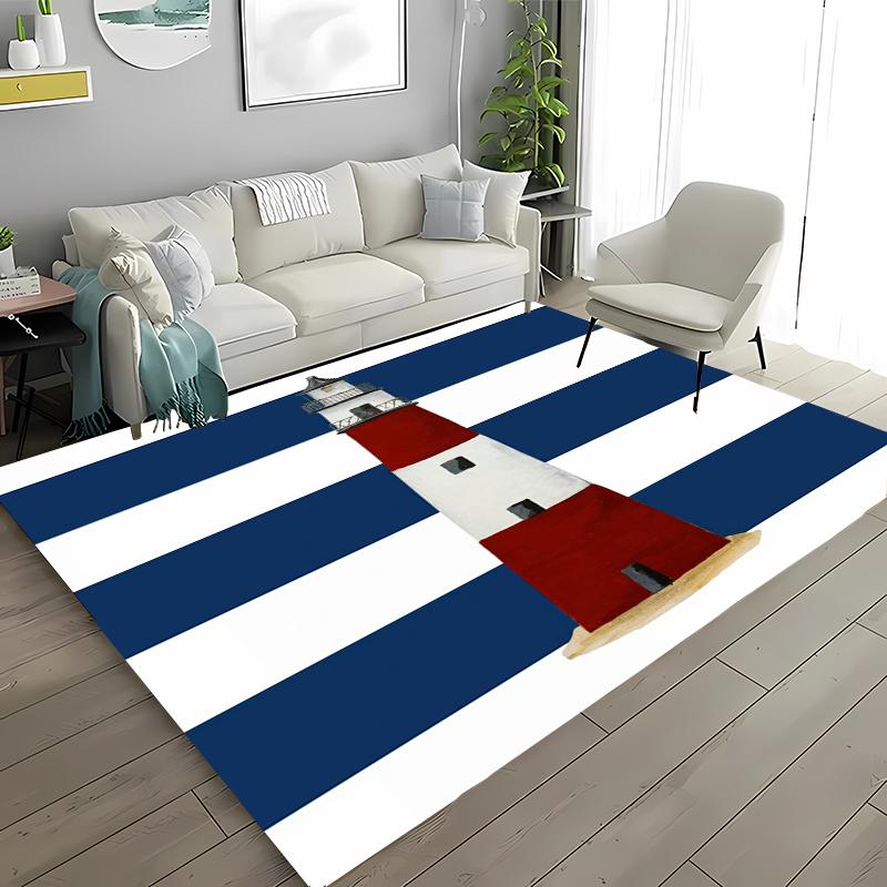 The Ocean Boat Theme Carpet for Living Room Cartoon Children's Bedroom Sofa Doormat Kitchen Floor Tapete Anti-slipDecor Alfombra