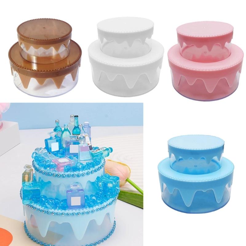 Cute Sundry Organizer Plastic Boxes Sweet Cream Cake Storage Box Plastic DIY Crafts Box Perfect for DIY Enthusiasts