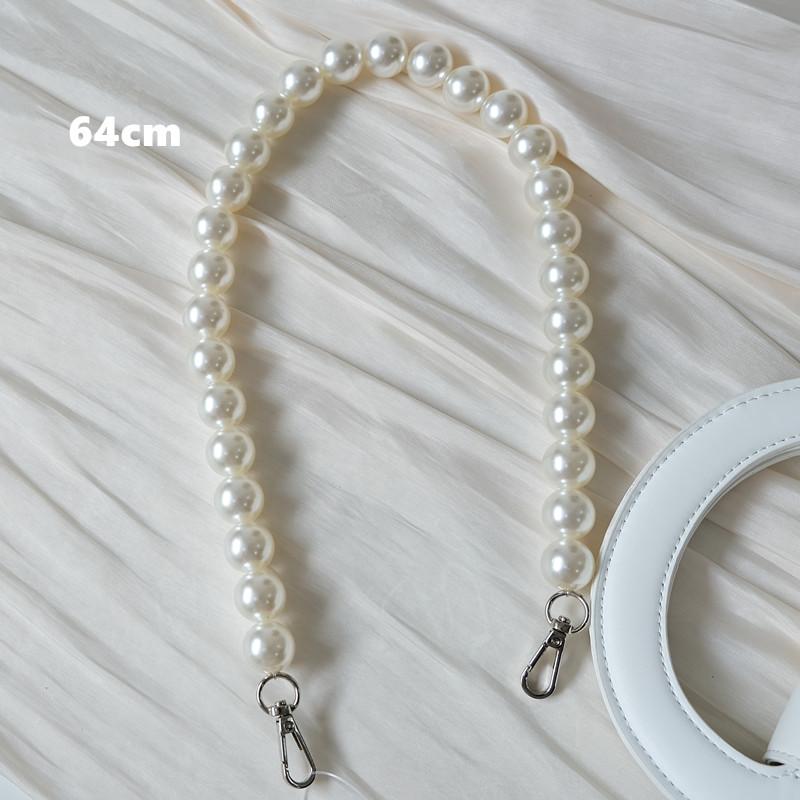 New Fashion Woman Handbag Accessory Parts PVC Pearl Acrylic Resin Chain Luxury Solid Strap Women Shoulder Clutch Handle Chains