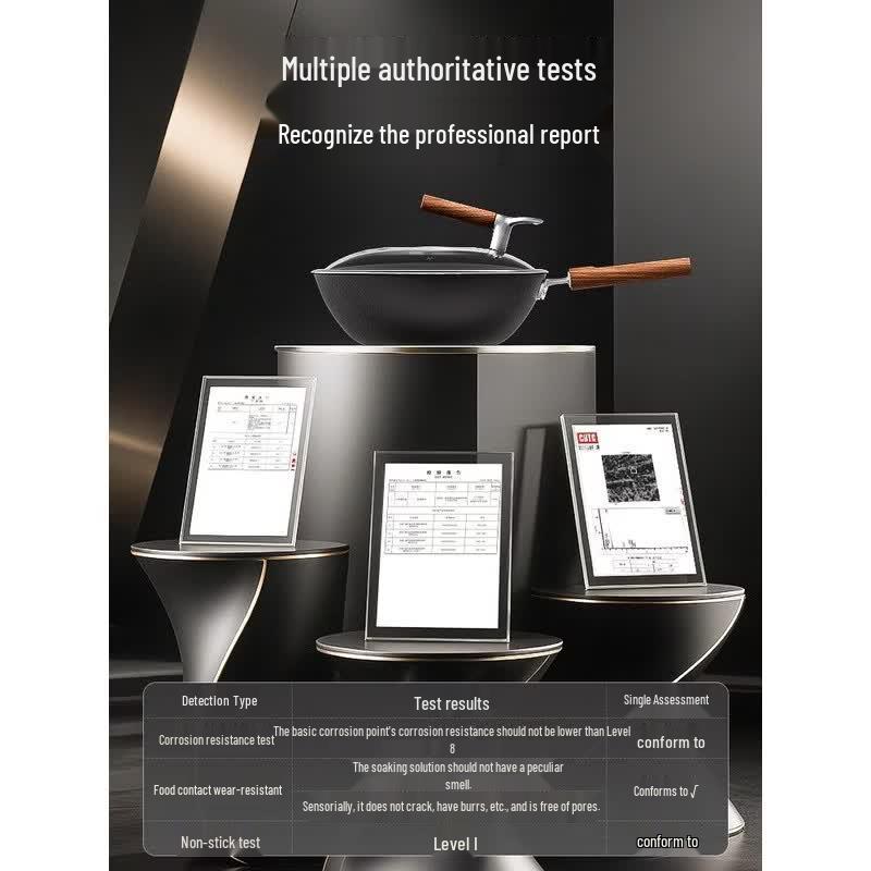KOBACH LPB-ZX32T 32cm Titanium Cast Iron Wok/Frying Pan