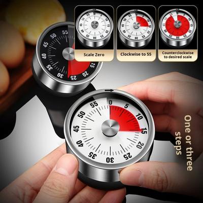 Küchentimer aus Edelstahl, ultrapräzise Zeitmessung, ergonomisches Tastendesign, magnetischer Timer, LED