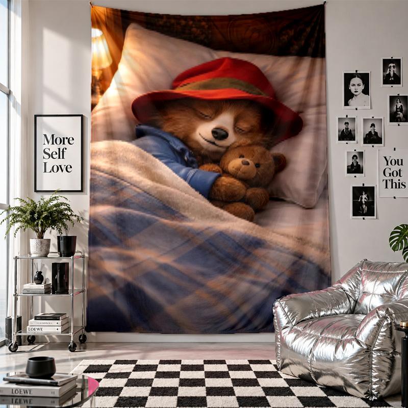 Wall TapestryPaddington Art Hanging Cloth Decorative Background Cover for Room Decoration