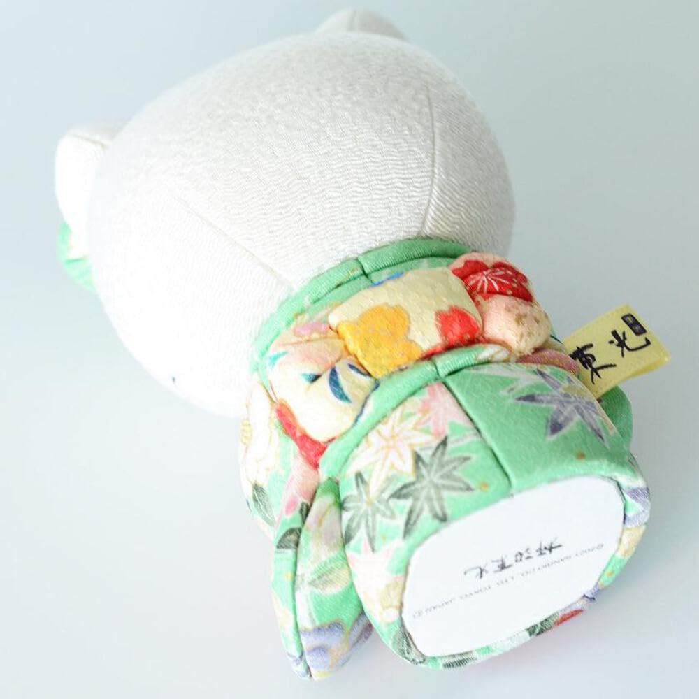 Hello Kitty Hello Hello Toko Wooden Beckoning Kakinuma Doll (standing) [Green] Kitty, Kitty, Kitty, Doll, Kakinuma, Doll, Cat,