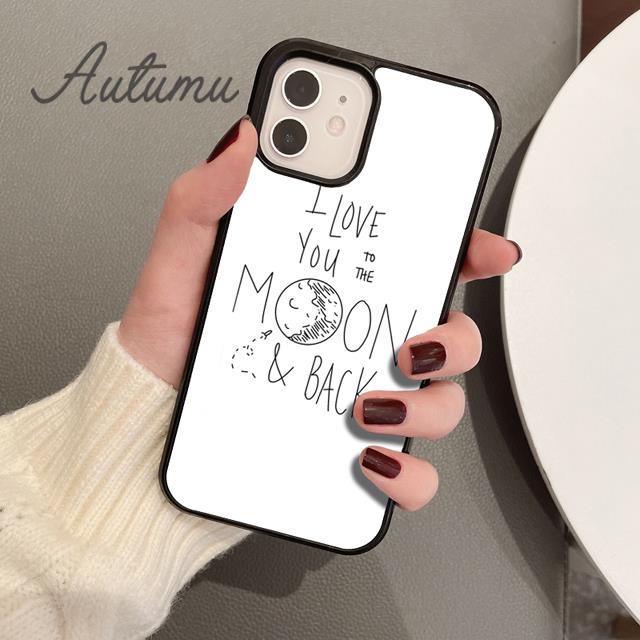 I Love You To The Moon And Back Phone Case for iPhone 11 12 13 14 Pro Max Mini XR XS SE 2020 7 8 Plus Galaxy S21 S22 Shell