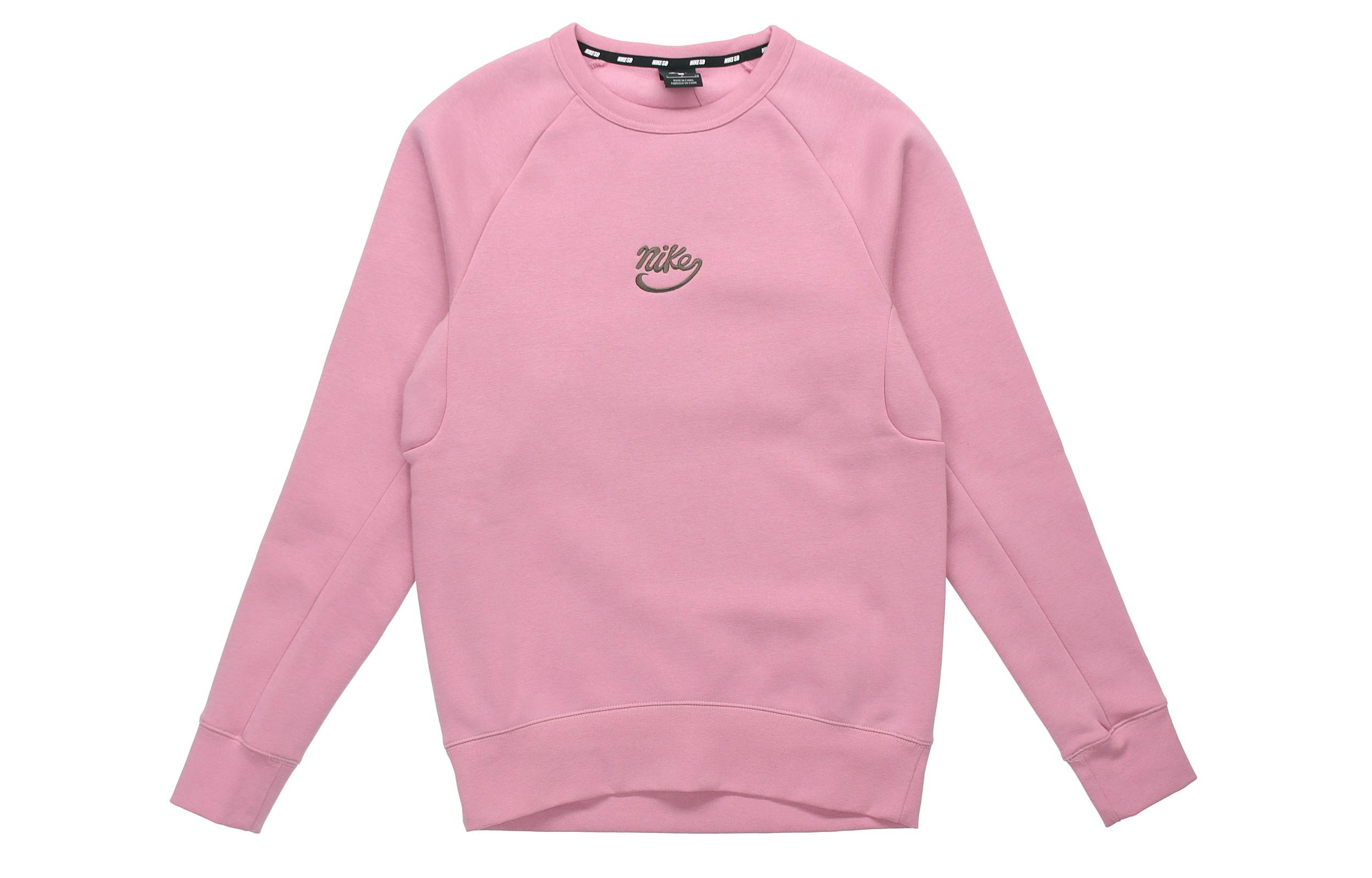 Nike Sweatshirts Men s Pink Crew Neck Moderate Regular 885846-678 M