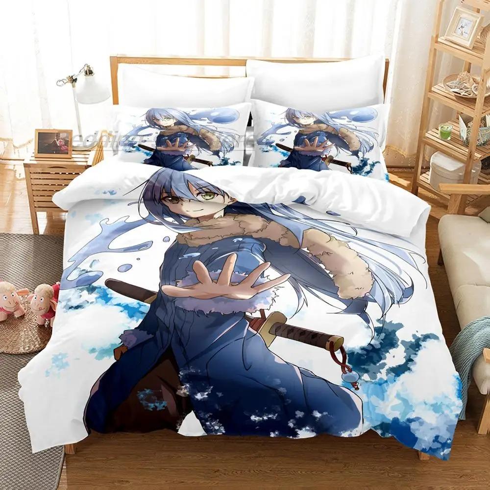 Ten Czas Kiedy Odrodziłem się jako Śluz Pościel Zestaw Pojedynczy Bliźniak Pełny Queen King Size Zestaw do Łóżka Aldult Dzieci Druk 3D Anime Kreskówka