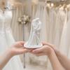 Elegancka Dekoracja Ślubna Figurka Pary Drukowana 3D, Romantyczny Ornament Ślubny, Statua Miłości Ornament z Gładkimi Krawędziami do Dekoracji Tortów, Wejścia
