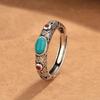 Hollow Out Ethnic Style Ring Hollow Pattern Irregular Opening Ring Vintage Ring  Popular Jewelry