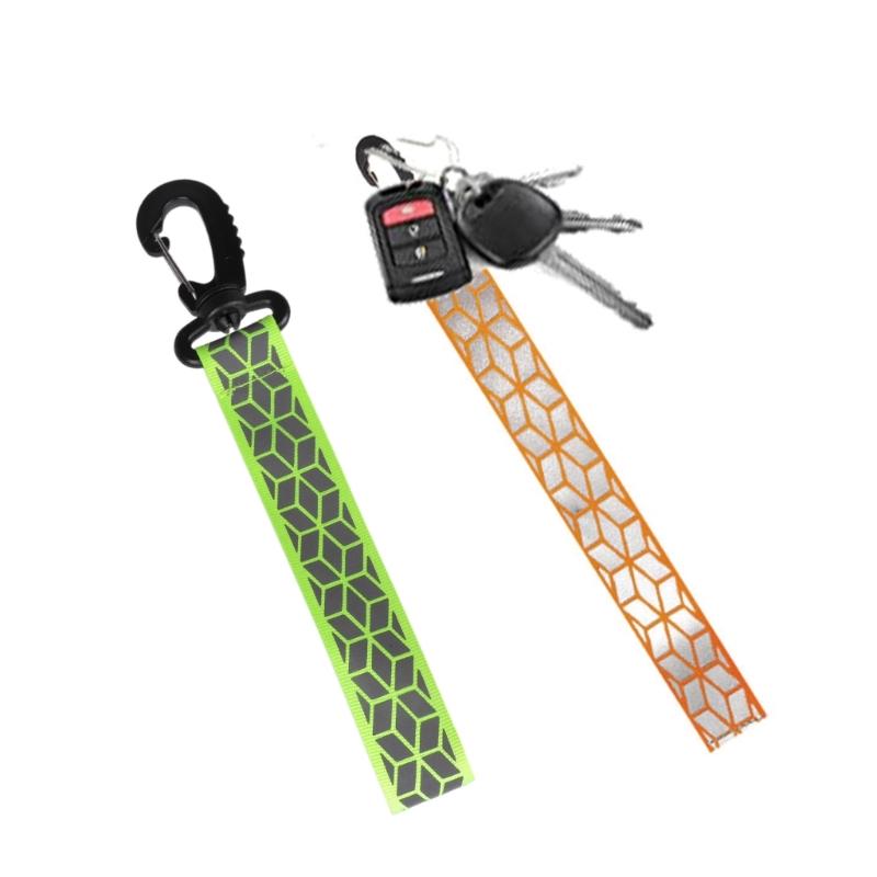 High Visibility Safe Reflective Keychain Backpack Pendant Reflectors For Things Adults Children Safety Night Cycling Bag