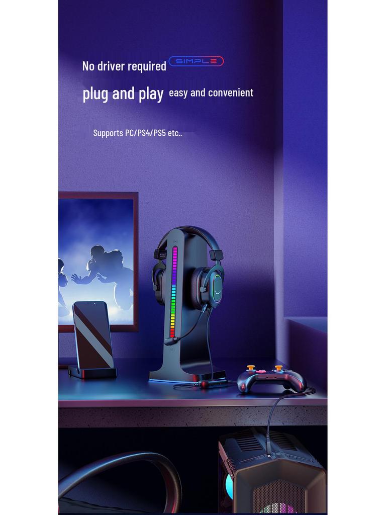 Fifine H6 RGB 7.1 Wired Gaming Headset for PC and Laptop.