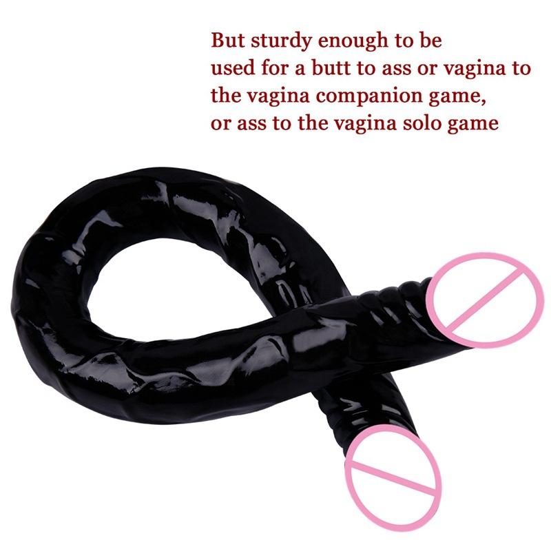 C15 Magic Whip dlouhé tlusté a super dlouhé dvouhlavé dildo ženské gay tažné dildo