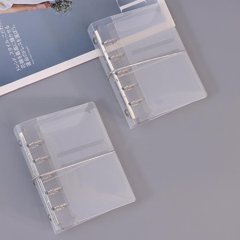 M5 Transparent Twill Loose-Leaf Binder Diary with Removable Five-Hole Strap