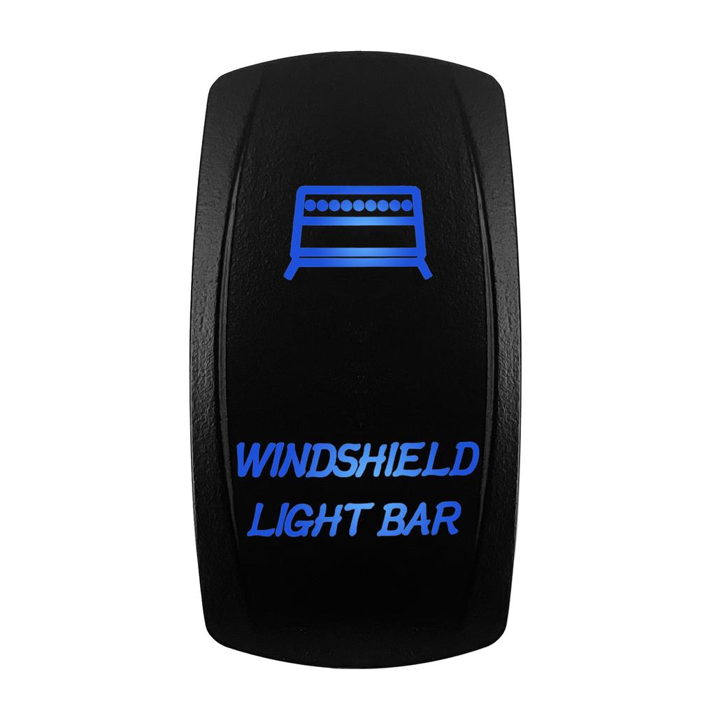12V/24V Blue LED Rocker Switch Spot/Fog/Side Lights/Power/Inverter/Fan Toggle Waterproof On-Off | On-Off-On Switch Switches4