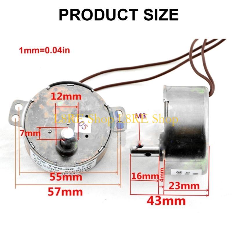 L8RE Für TYD50 220V-240V 50 U/min 4W 50/60Hz Wellendurchmesser Synchronmotor für Rotierendes Lichtkastenventilator Synchronmotor