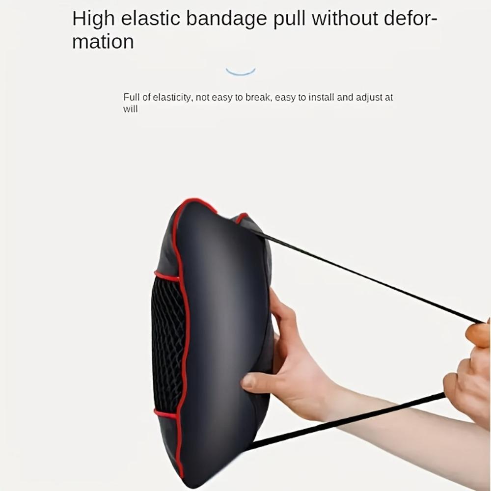 2pcs Mesh Faux Leather Neck Pillow Adjustable Breathable Seat Rest Cushion Car Travel