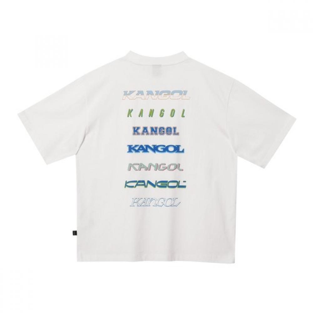 Kangol ShorT Sleeve T shirT 2777 Off whiTe