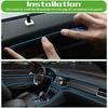 2M LED Autolichter Flexibler Auto Innenraum Dekorative Atmosphäre Drahtstreifen Neonlichtleiste Dekorative Stimmungsbeleuchtung Für Auto DIY