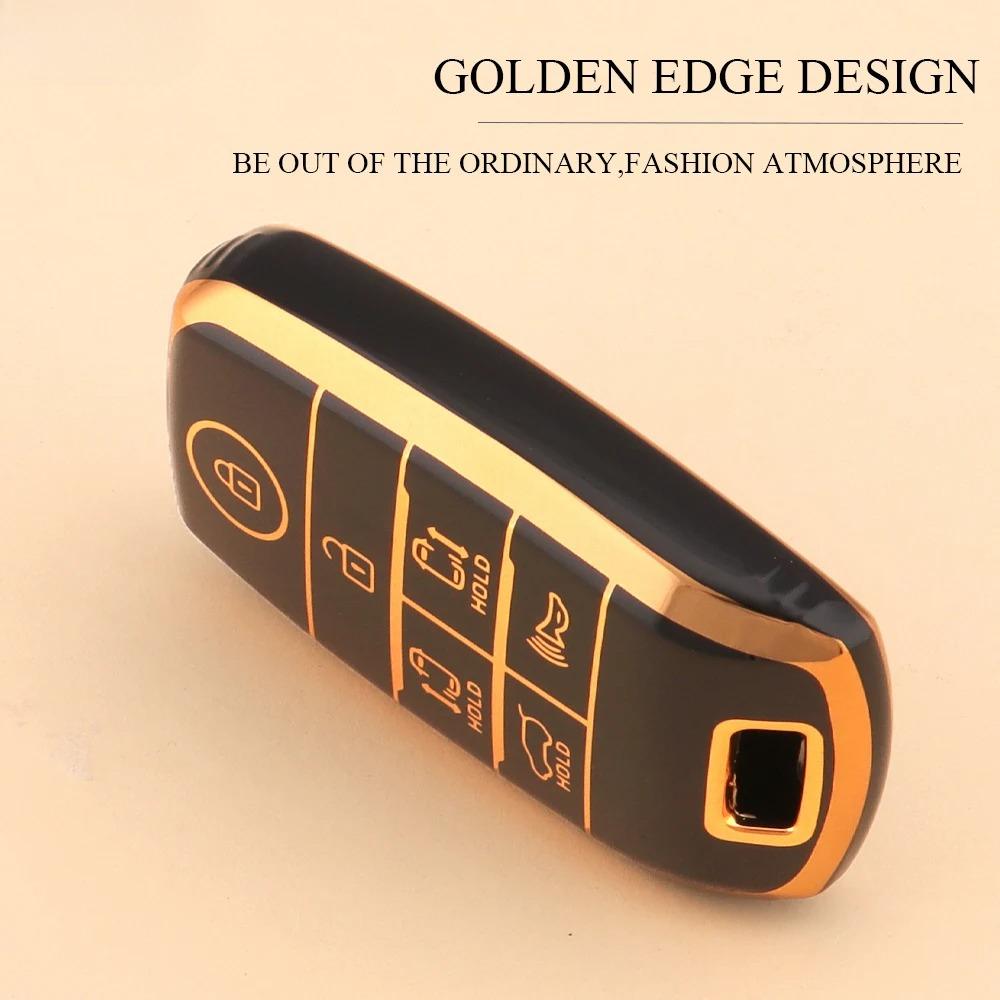 6 Knappar TPU Bilnyckelskal Fodral Fob för Kia New Sedona Grand Carnival Snyggt Sorento L580 Kia Doule Carnival Tillbehör