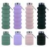 Nueva botella de agua de silicona portátil, taza de café plegable retráctil, herramientas de viaje al aire libre, botellas deportivas plegables