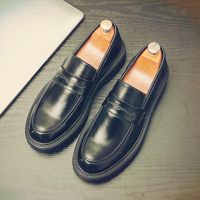 Lederschuhe, Herbst, britischer Stil, Plateau, Business, Freizeit, Höhenerhöhung, Nachtclub, Friseur, faul, Doudou-Schuhe, Hochzeitsschuhe