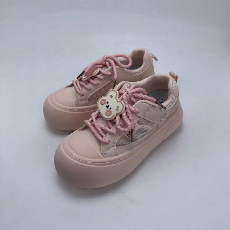 0 Thick-soled New Spring Low-top Sports Shoes Student Ugly Cute Little White Shoes Heightening Bread Shoes