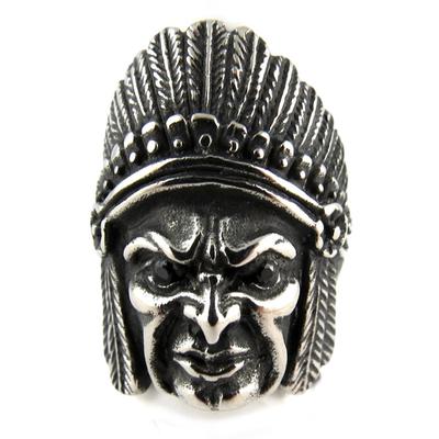 Designer Ring 'Cheyennes' Aged Silver - 30x25 Mm