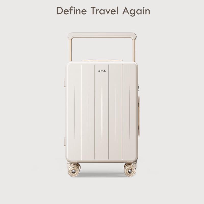DTA Wide-Handle PC Hardshell Spinner Suitcase 20-inch Carry-on Luggage (Detachable Lining)
