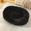 Round Plush Pet Bed for Dogs Cats Fluffy Warm Soft Circle Cushion Mat Detachable Washable Dog Sofa for Kennel Cozy Sleeping Mattress