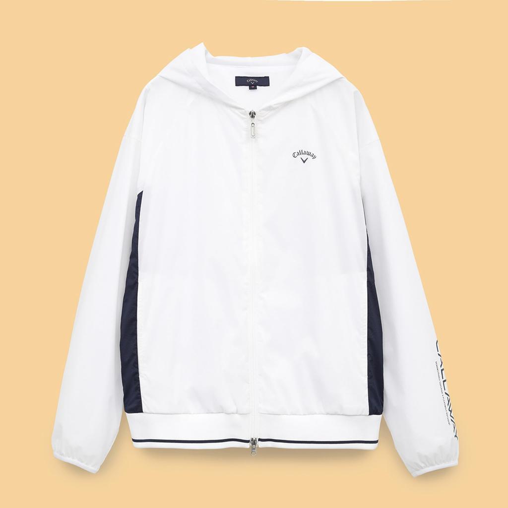 Callaway Hoodie Sleeve Golf Outerwear C25115200 Size M Women's Water-Repellent Full-Zip (Stretch, Logo) / / 1030_White,