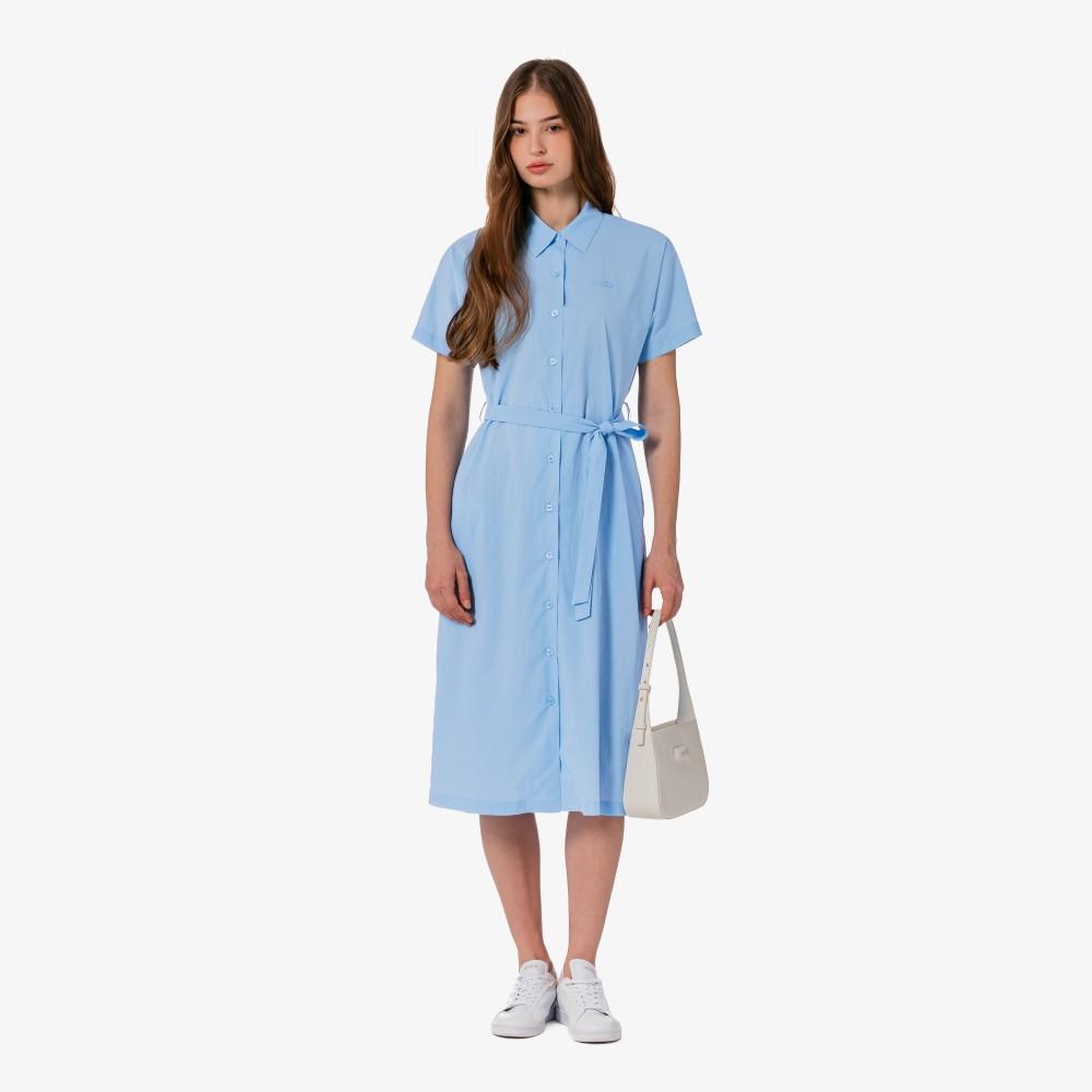 Lacoste Women's Belted Short-Sleeve Shirt Dress EF306E-56GAEY