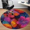 1pc Butterfly Fantasy Office Round Area Rug, Indoor Mat Suitable ForOffice, Under Office Chairs Bedroom Living Room Home Decor, Room Deco  D072