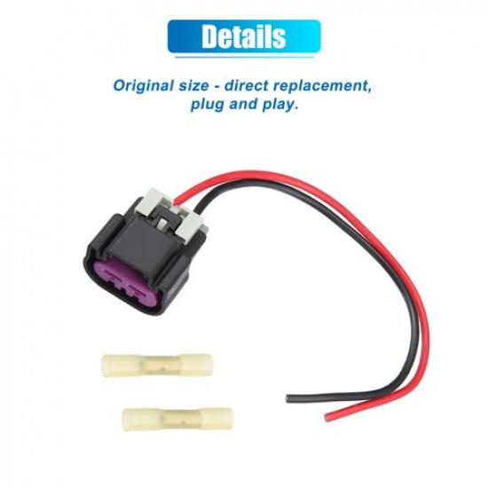 2 Set Electrical Harness Connector Fan Pigtail Connector Fit for GM for Chevy