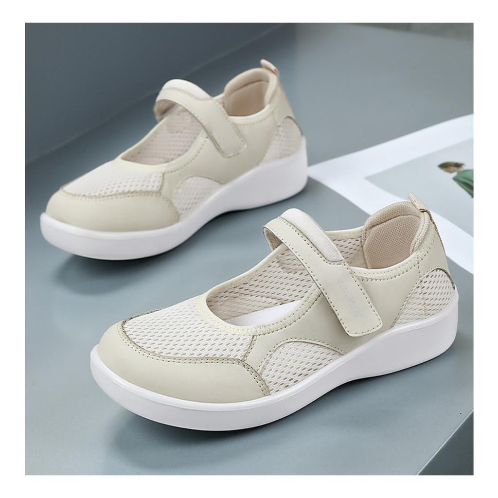 New Breathable Casual Shoes for Women In Summer Soft Soled Non Tiring Velcro Shoes