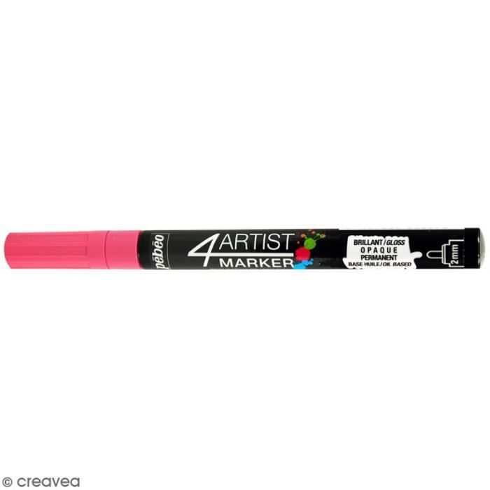 Marqueur à huile 4Artist Marker - PEBEO - Pointe ronde 2 mm - Rose - Opaque