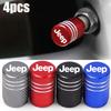 Car Tire Valve Stems Cap Knurling Style Tire Valve Cap Sticker For Grand Cherokee Wrangler JK Gladiator Compass Renegade