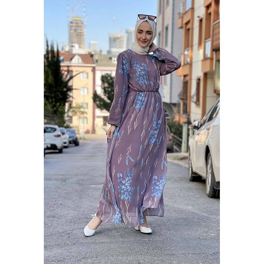 

Женская одежда Шифоновое платье с резинкой на талии