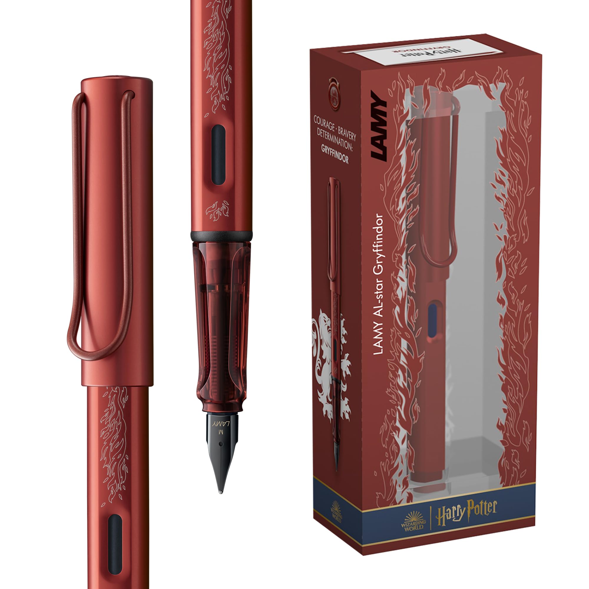 

LAMY AL-star Harry Potter Gryffindor – Special Edition Fountain Pen with House Engraving – EF Steel Nib – Lightweight Aluminum Body – Includes LAMY T1