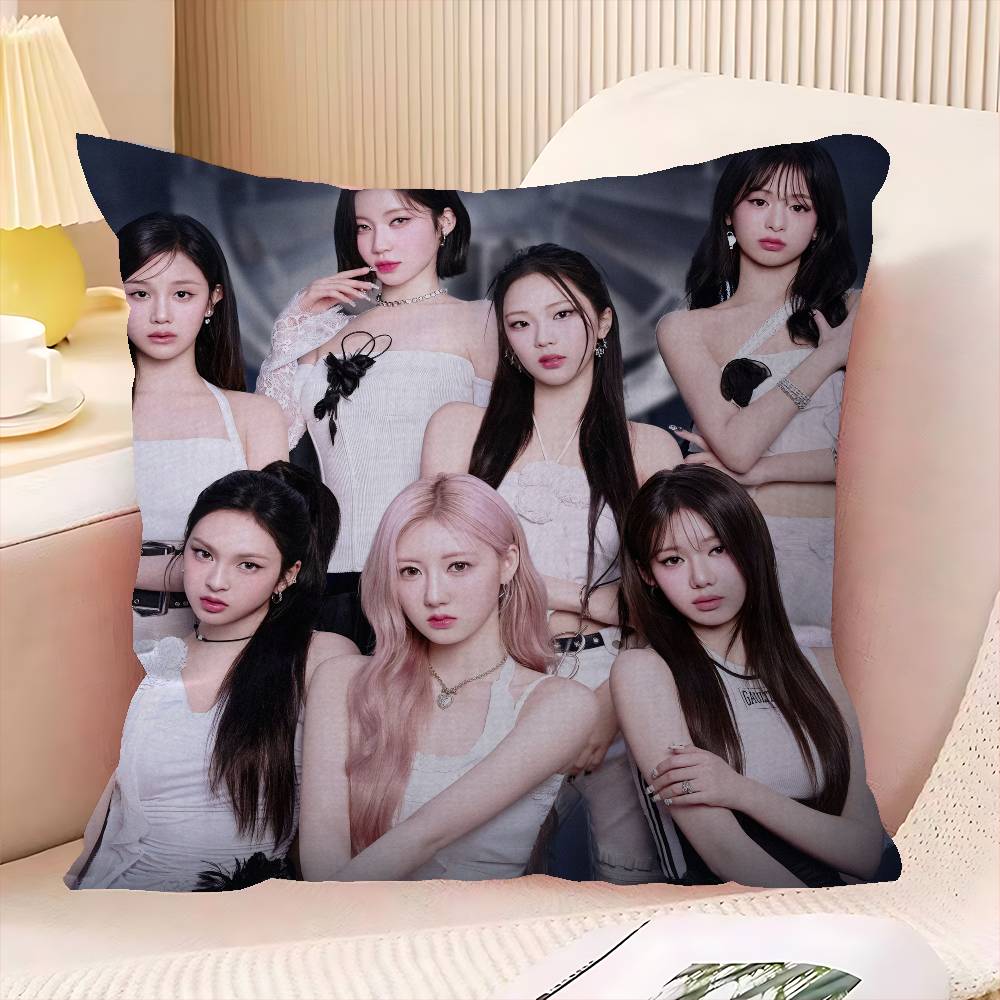 Grupa Dziewcząt B-BABYMONSTER 45*45cm Poszewka na Poduszkę Poszewka na Poduszkę Dekoracyjna Poszewka na Poduszkę Domowa Poszewka na Poduszkę Kanapową
