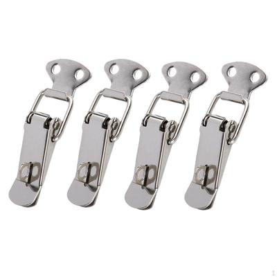 4 Pcs Spring Toggle Latch Installation Mini Stainless Steel Household Case Box Wooden