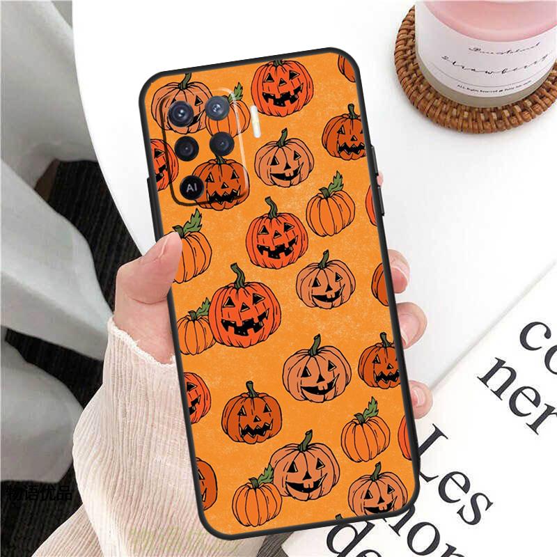 Halloween Pumpkin Horror Case For OPPO A74 A94 A54 A15 A3S A5S A1K A52 A72 A83 A91 A93 A53S A5 A9 A31 A53 Cover