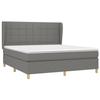 3128542 vidaXL Lit à sommier tapissier avec matelas Gris foncé 180x200cm Tissu
