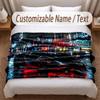 Other Similar Designs Theme Soft Blanket Personalized Custom Name Text Print Warm Blanket Home Sofa Bedroom Decor