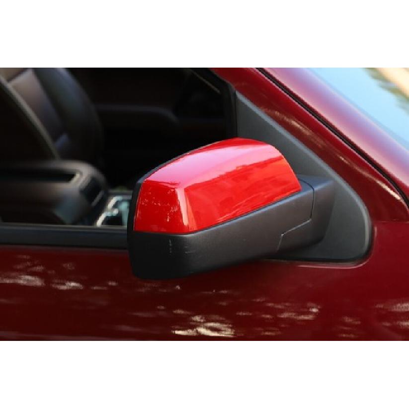 Side Rearview Mirror Cover Trim Accessories For Chevy Silverado/Sierra 14-18 Red