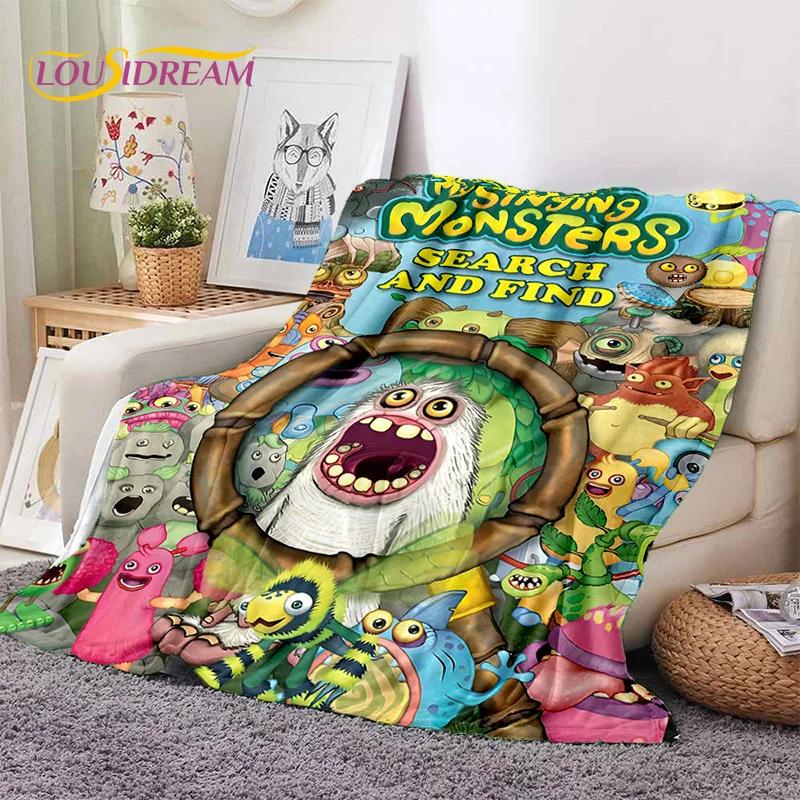 Game My Singing Monsters Cartoon Soft Blankets,Keep Warm Throw Blanket Comfortable Blanket for Picnic Beds Sofa Home Bedroom Kid