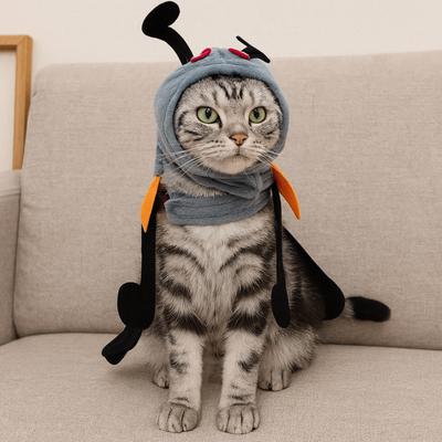 Cat Ant Hat Simulation Ant Costume Warm Adjustable Pet Ant Headgear Ant Shaped with Cap Ant Dog Costumes Theme Parties