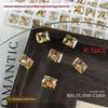 5 Peças 6X8Mm Cores Sortidas Corte Retangular Zircônia Cúbica Com Acabamento Brilhante Perfeito Para Arte de Unhas DIY Joias Artesanato Design