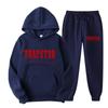 Mens Womens Casual Hooded Fleece-Lined Sweatshirt Set Lightweight Streetwear Outfit
