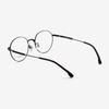 Alloaiweeo [Aloxrounz] Beta Titanium Round Eyeglass Frames Ara8112 C1 Matte Black