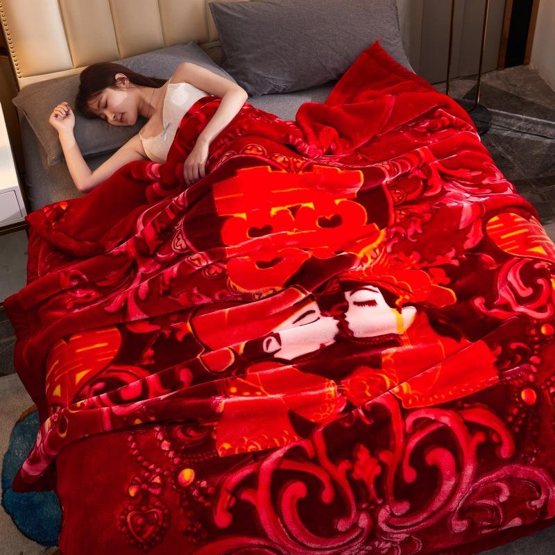 Double Layer Raschel Winter Blanket – Thick, Warm, and Perfect for Weddings or Naps