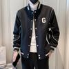 Men's Jackets Solid Color Stand Collar Long Sleeve Button Casual Coats Men Streetwear Leisure Jackets